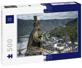Lais Puzzle - Blick auf die Statue der Burg Cochem, Bundesland Rheinland-Pfalz, Deutschland.  - 500 Teile
