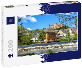 Lais Puzzle - Blick auf Schloss und Lahn, Land Hessen, Deutschland.  - 200 Teile