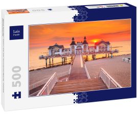 Lais Puzzle - Blick auf den Sellin-Kai bei Sonnenaufgang, Ostsee, Deutschland
 - 500 Teile