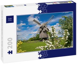 Lais Puzzle - Ansicht der Windmühle Krippendorf, Jena, Thüringen, Deutschland. - 200 Teile