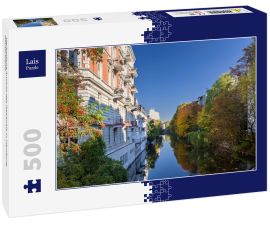Lais Puzzle - Herbstliche Ansicht des Isekanals in Hamburg, Deutschland. - 500 Teile