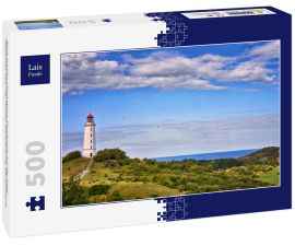 Lais Puzzle - Blick auf den Leuchtturm Dornbusch auf der Insel Hiddensee über der Ostsee, Mecklenburg, Deutschland.  - 500 Teile
