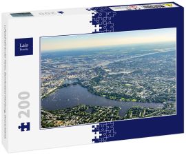 Lais Puzzle - Luftaufnahme der Alster, Bundesland Hamburg, Deutschland. - 200 Teile