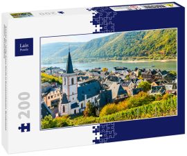 Lais Puzzle - Ansicht der Heilig-Kreuz-Kirche in Assmannshausen, Bundesland Hessen, Deutschland.  - 200 Teile