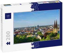 Lais Puzzle - Blick auf die Stadt Bielefeld mit der Nikolaikirche und der Neustädter Marienkirche, Deutschland.  - 200 Teile