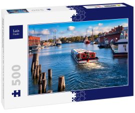 Lais Puzzle - Blick auf den Hansahafen an der Trave in der Hansestadt Lübeck, Deutschland. - 500 Teile