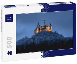 Lais Puzzle - Ansicht der Burg Hohenzollern im Winter, Land Banden, Württemberg, Deutschland  - 500 Teile