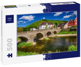 Lais Puzzle - Ansicht der alten Ahrbrücke bei Rech im Ahrtal, Rheinland-Pfalz, Deutschland. 
 - 500 Teile