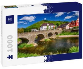 Lais Puzzle - Ansicht der alten Ahrbrücke bei Rech im Ahrtal, Rheinland-Pfalz, Deutschland. 
 - 1.000 Teile