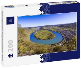 Lais Puzzle - Blick auf die Moselschleife in der Nähe der Ortschaft Bremm, Landkreis Cochem-Zell, Mosel, Rheinland-Pfalz, Deutschland. - 200 Teile
