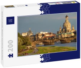Lais Puzzle - Ansicht von Dresden, Elbwiesen-Frauenkirche, Deutschland.  - 200 Teile