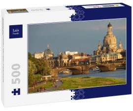 Lais Puzzle - Ansicht von Dresden, Elbwiesen-Frauenkirche, Deutschland.  - 500 Teile
