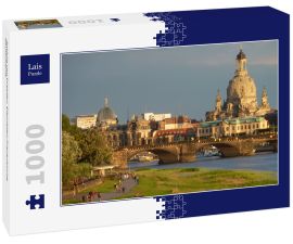 Lais Puzzle - Ansicht von Dresden, Elbwiesen-Frauenkirche, Deutschland.  - 1.000 Teile