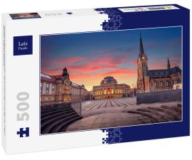 Lais Puzzle - Ansicht des Chemnitzer Opernhauses und der St. Petri Kirche, Deutschland. - 500 Teile