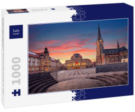 Lais Puzzle - Ansicht des Chemnitzer Opernhauses und der St. Petri Kirche, Deutschland. - 1.000 Teile