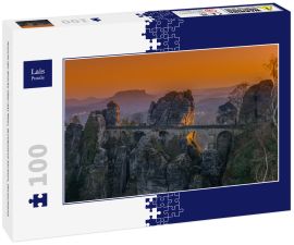 Lais Puzzle - Ansicht der Brücke über das Meer, Bundesland Sachsen, Deutschland.  - 100 Teile