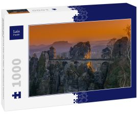 Lais Puzzle - Ansicht der Brücke über das Meer, Bundesland Sachsen, Deutschland.  - 1.000 Teile
