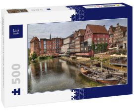 Lais Puzzle - Blick auf den Hafen von Lüneburg, Niedersachsen, Deutschland. - 500 Teile