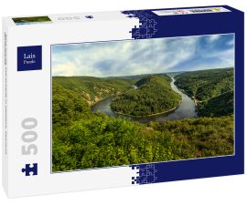 Lais Puzzle - Blick auf die Saarschleife in Mettlach, Saarland, Deutschland. - 500 Teile