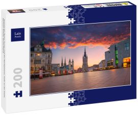 Lais Puzzle - Ansicht des Roten Turms und des Marktplatzes, Halle an der Saale, Sachsen-Anhalt, Deutschland. - 200 Teile