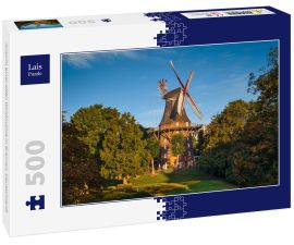 Lais Puzzle - Ansicht einer alten Windmühle in Bremen, Deutschland - 500 Teile