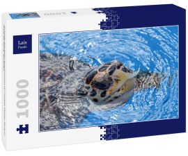Lais Puzzle - Schildkröte beim Schwimmen im Projekt Tamar-Tank in Praia do Forte, Brasilien - 1.000 Teile