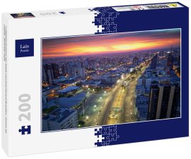 Lais Puzzle - Luftbildaufnahme der Stadt Cascavel Paraná Brasilien. Centro da cidade. Zentraler Park - 200 Teile