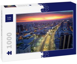 Lais Puzzle - Luftbildaufnahme der Stadt Cascavel Paraná Brasilien. Centro da cidade. Zentraler Park - 1.000 Teile
