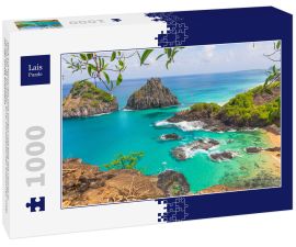 Lais Puzzle - Blick auf Morro dos Dois Irmãos und Baia dos Porcos in Fernando de Noronha, einer paradiesischen tropischen Insel vor der Küste Brasiliens - 1.000 Teile