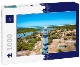 Lais Puzzle - Preguiças-Leuchtturm (oder Mandacaru-Leuchtturm) bei Barreirinhas während der Fahrt nach Lençóis Maranhenses, Brasilien - 1.000 Teile