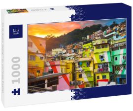 Lais Puzzle - Rio de Janeiro: Stadtzentrum und Favela, Brasilien - 1.000 Teile
