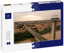 Lais Puzzle - Luftbild der Schrägseilbrücke in Terresina Piauí, Brasilien - 200 Teile