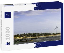 Lais Puzzle - BOOTE AM STRAND VON PIAUI VERTÄUT, Brasilien - 1.000 Teile