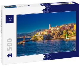 Lais Puzzle - Blick auf die Altstadt von Bastia, Leuchtturm und Hafen, Korsika, Frankreich, Europa - 500 Teile