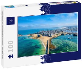 Lais Puzzle - Luftaufnahme der schönen Stadt der Freibeuter - Saint Malo in der Bretagne, Frankreich - 100 Teile