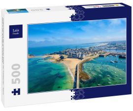 Lais Puzzle - Luftaufnahme der schönen Stadt der Freibeuter - Saint Malo in der Bretagne, Frankreich - 500 Teile