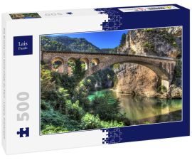 Lais Puzzle - Die Brücke von Saint-Chely du Tarn - Lozere, Frankreich - 500 Teile