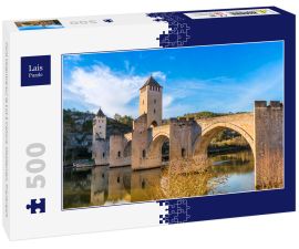 Lais Puzzle - Pont Valentré sur le Lot à Cahors, Okzitanien, Frankreich - 500 Teile