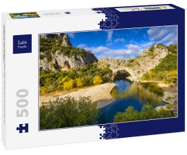 Lais Puzzle - Natürlicher Bogen über den Fluss am Pont d'Arc in Ardeche, Frankreich - 500 Teile