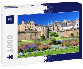 Lais Puzzle - Die Mauern der alten Stadt und die Gärten in Vannes. Bretagne, Nordfrankreich. - 1.000 Teile