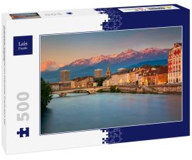 Lais Puzzle - Grenoble. Stadtbild von Grenoble, Frankreich bei Sonnenuntergang - 500 Teile