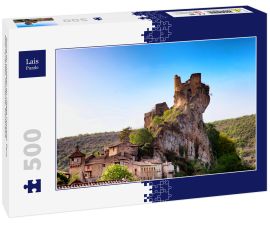Lais Puzzle - Ruine du chateau du village Puycelsi, Tarn, Midi-Pyrénées, Occitanie, Frankreich - 500 Teile