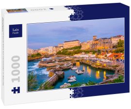 Lais Puzzle - Sonnenuntergang Blick auf Yachthafen in Biarritz, Frankreich - 1.000 Teile
