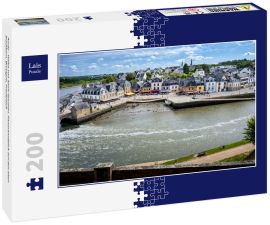 Lais Puzzle - Auray - Hafen von Saint-Goustan. Panoramablick auf den alten Stadtkern. Bretagne, Frankreich  - 200 Teile