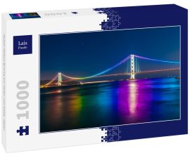 Lais Puzzle - Akashi Kaikyo Brücke am Hafen von Kobe, Japan - 1.000 Teile