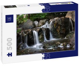 Lais Puzzle - Kleiner Wasserfall im Shirotori-Garten in Aichi, Japan - 500 Teile