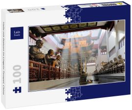 Lais Puzzle - Halle mit Statuen im Lingyin-Tempel, China - 100 Teile