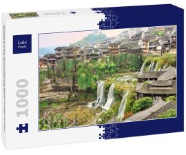 Lais Puzzle - Furong Ancient Town (Hibiskus-Stadt) mit dem großen Wasserfall in Xiangxi-Hunan, China - 1.000 Teile