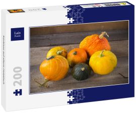 Lais Puzzle - Kürbisse auf altem Holztisch - 200 Teile