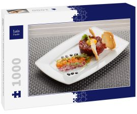 Lais Puzzle - Gourmet-Tartar, getoastetes Brot und Salat auf einem Teller - 1.000 Teile